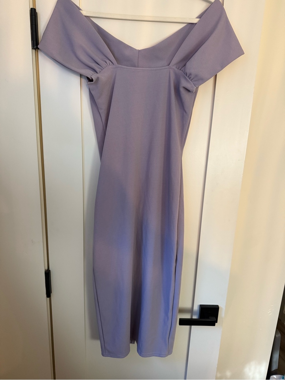 PrettyLittleThing Lilac Off-Shoulder Midi Dress